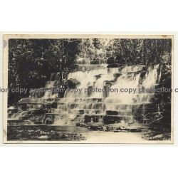 Congo Belge: Waterfall & Rapids / Léopold Gabriel? (Vintage RPPC ~1920/1930s)