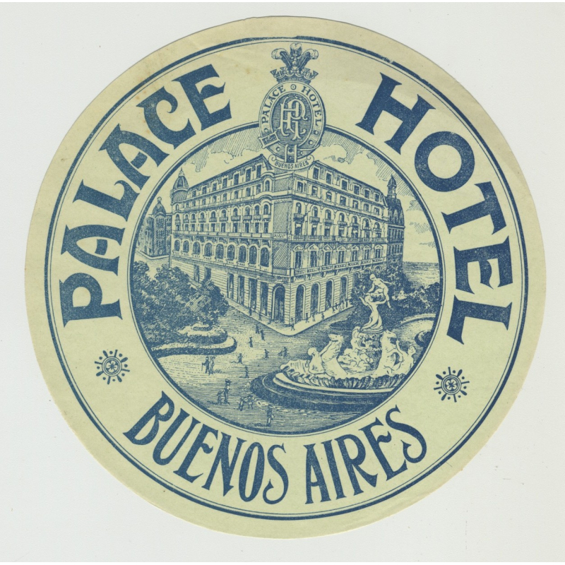 Palace Hotel - Buenos Aires / Argentina (Vintage Luggage Label)
