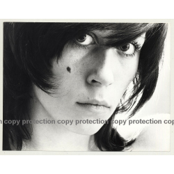 Portrait Of Beautiful Young Womans' Face / Freckles (Vintage Photo 1970s/1980s)