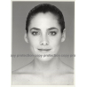 Portrait Of Beautiful Natural Young Woman (Vintage Advertisement Photo B/W)