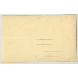 Pretty Young Marine Soldier In White Uniform / Belgium? (Vintage RPPC ~1930s/1940s)